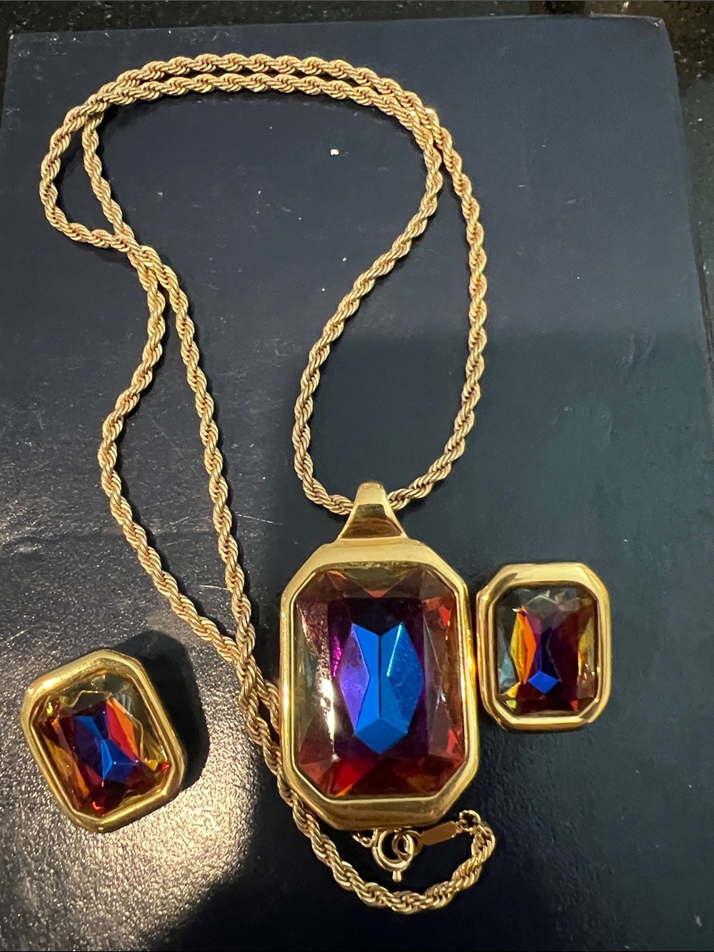 Vintage Kenneth Jay Lane Necklace and Earring Set